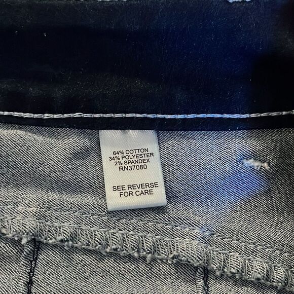 CATO est. 1946 denim jeans w/ whiskering & lots of stretch five pockets low rise - Picture 8 of 11